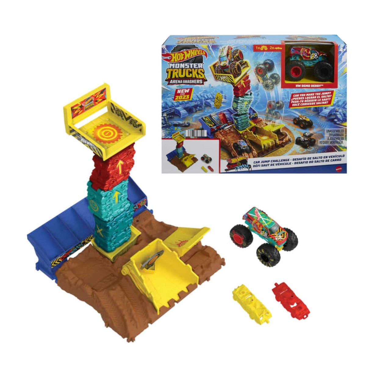 Hot Wheels Monster Trucks Arena De Demolicion Semi-Finales - Desafio De Salto De Vehiculo